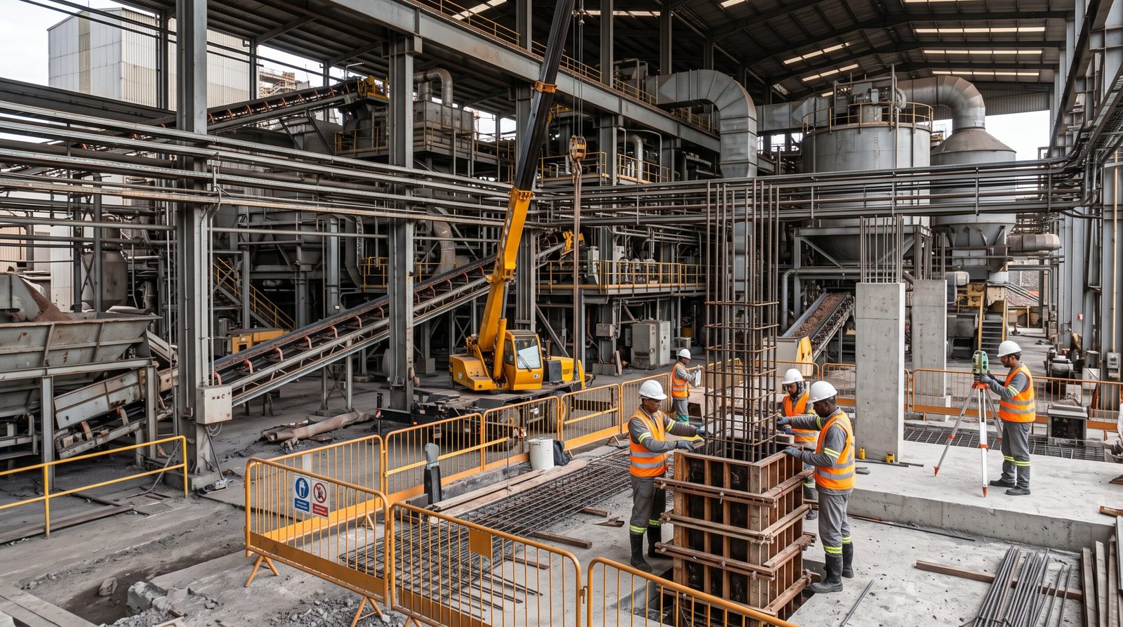 Obra Civil em Planta Industrial em Operação: Como Executar Sem Parar a Produção